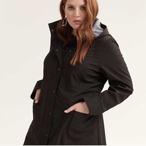 Soft-Shell Jacket w/ Removable Hood -Michel Studio